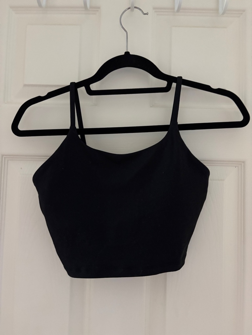 Black Women's Cropped Tank Top - Classic Solid